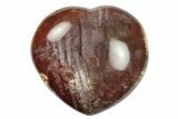 Polished Triassic Petrified Wood Heart - Madagascar #249190-1